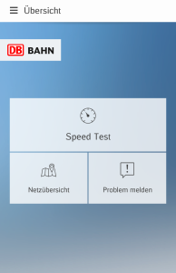 Startübersicht von DB Netzradar