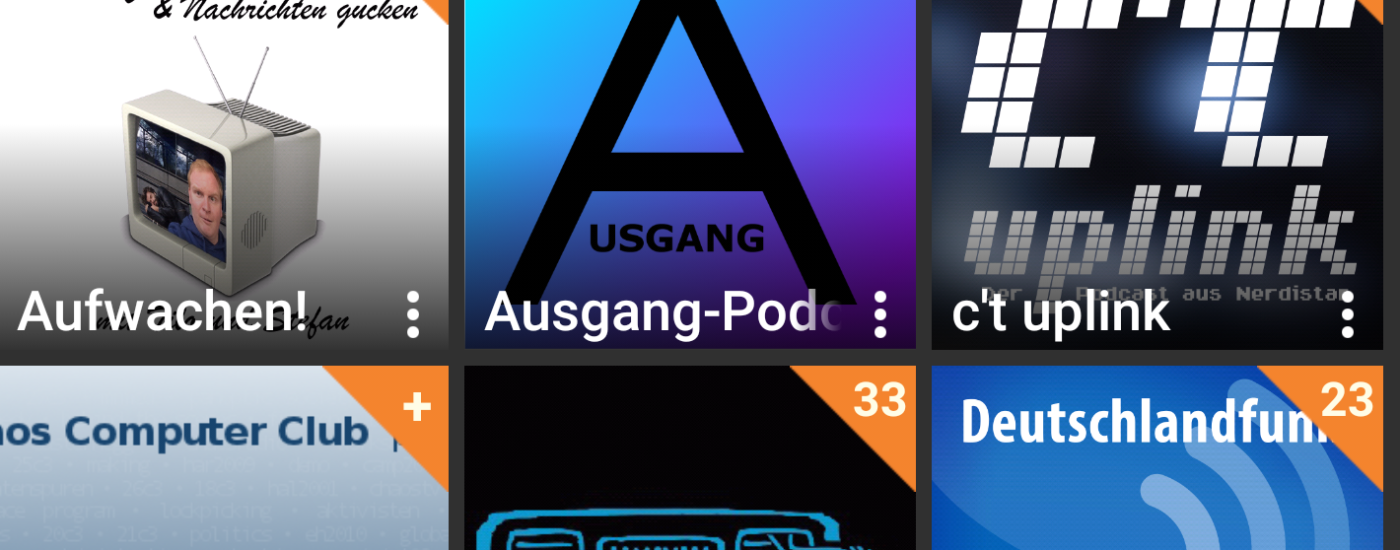Podcast Addict - die Feedübersicht