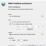 ... die Einstellungen danach, wie archiviert und gelöscht werden soll, ist übersichtlich.