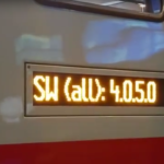 Die Anzeige des Softwarestandes am Außendisplay eines neuen IC2
