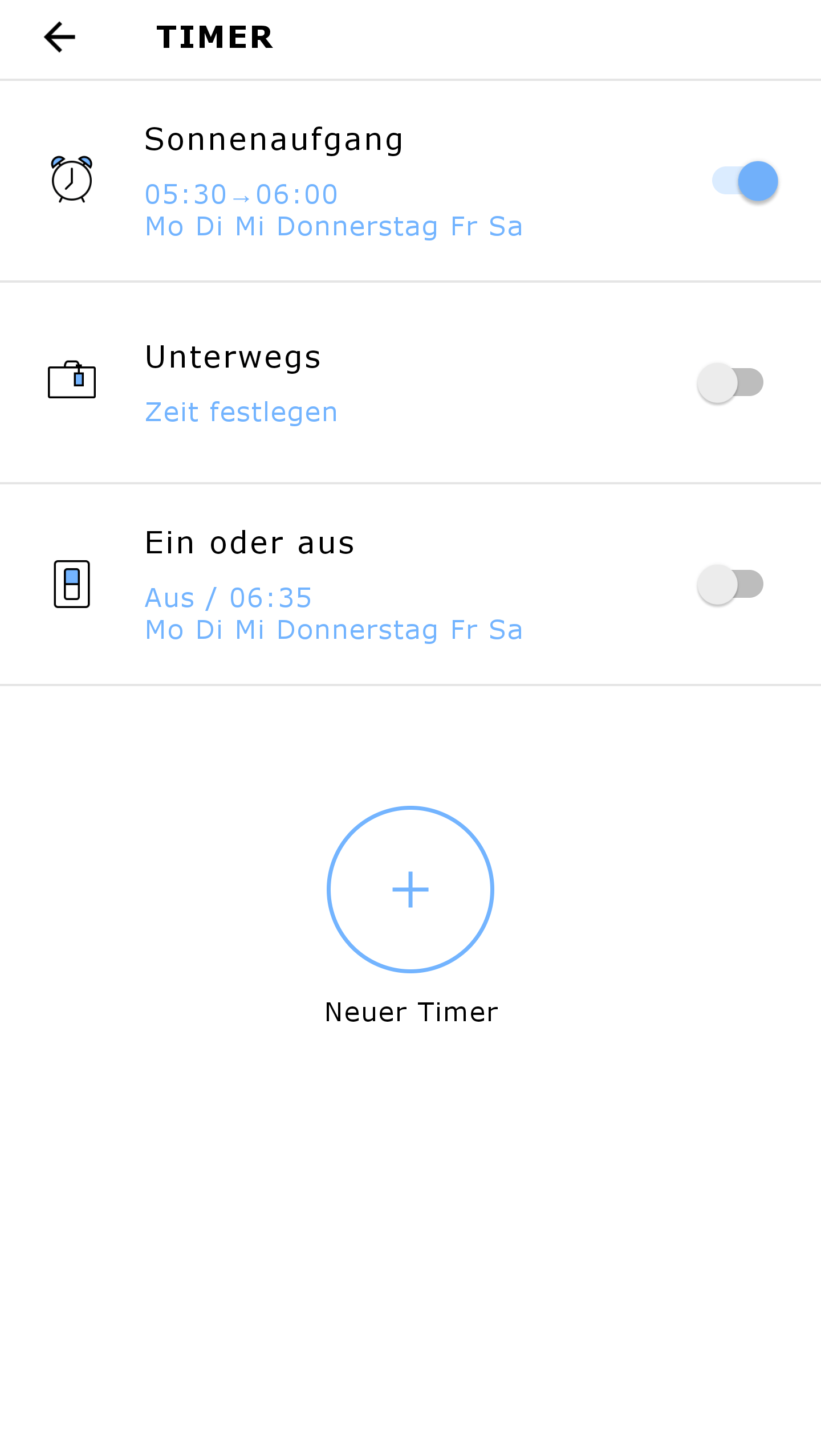 Aurtomatische Szenarien einrichten