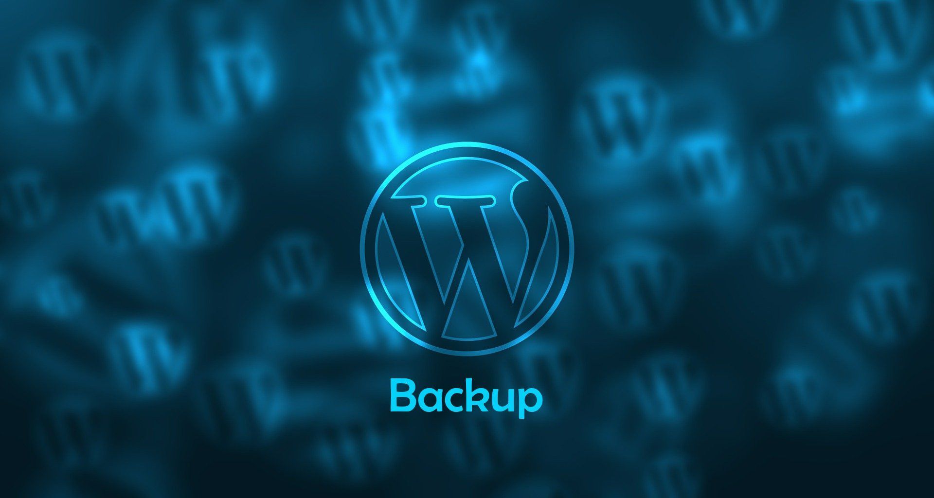 Wordpressbackup: Logo von Wordpress mit dem Schriftzug Backup