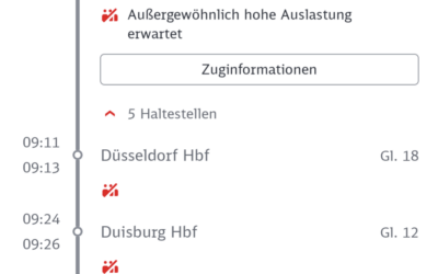 Bahn fahren: Außergewöhnlich hohe Auslastung – Reservierung unmöglich, oder?